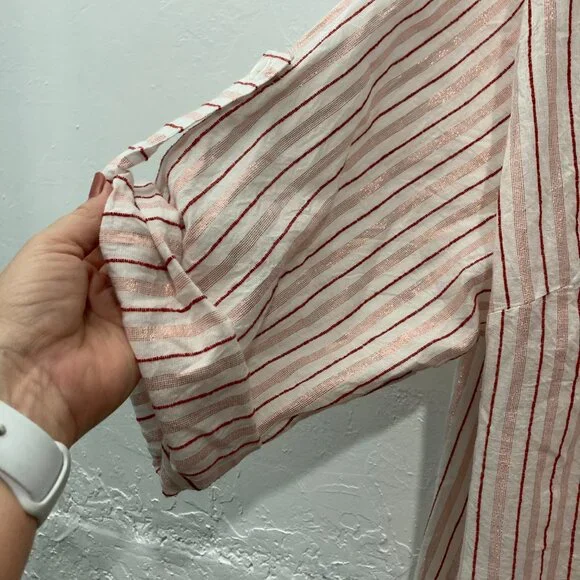 NWT Club Z Collection Long Roll Tab Sleeve Button Up Shirt Cover Up Tunic 2X - Picture 11 of 14